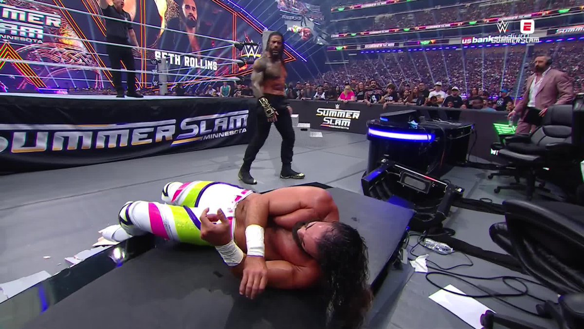 "He played high school football." Roman is comedy 😄 #SummerSlam