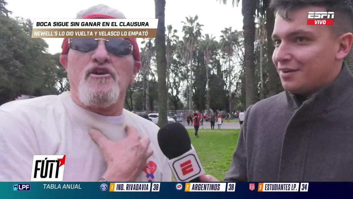 ¡NO, SEÑOR! Este hincha de Newell's estaba internado pero se fue del hospital solo para ir al Coloso a ver Newell's vs. Boca. 📺 #ESPNFútbol1 | #DisneyPlus Plan Premium