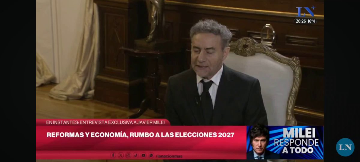 "Tengo formas horribles, sí. ¿Usted prefiere que lo robe, que lo estafe, que lo mate?". Y remata: "Tengo resultados". ¿Cuáles? Sólo él y el fantasma de Conan lo saben. Diálogo entre Milei y Majul. Salud mental salió de la charla (hace varios años).