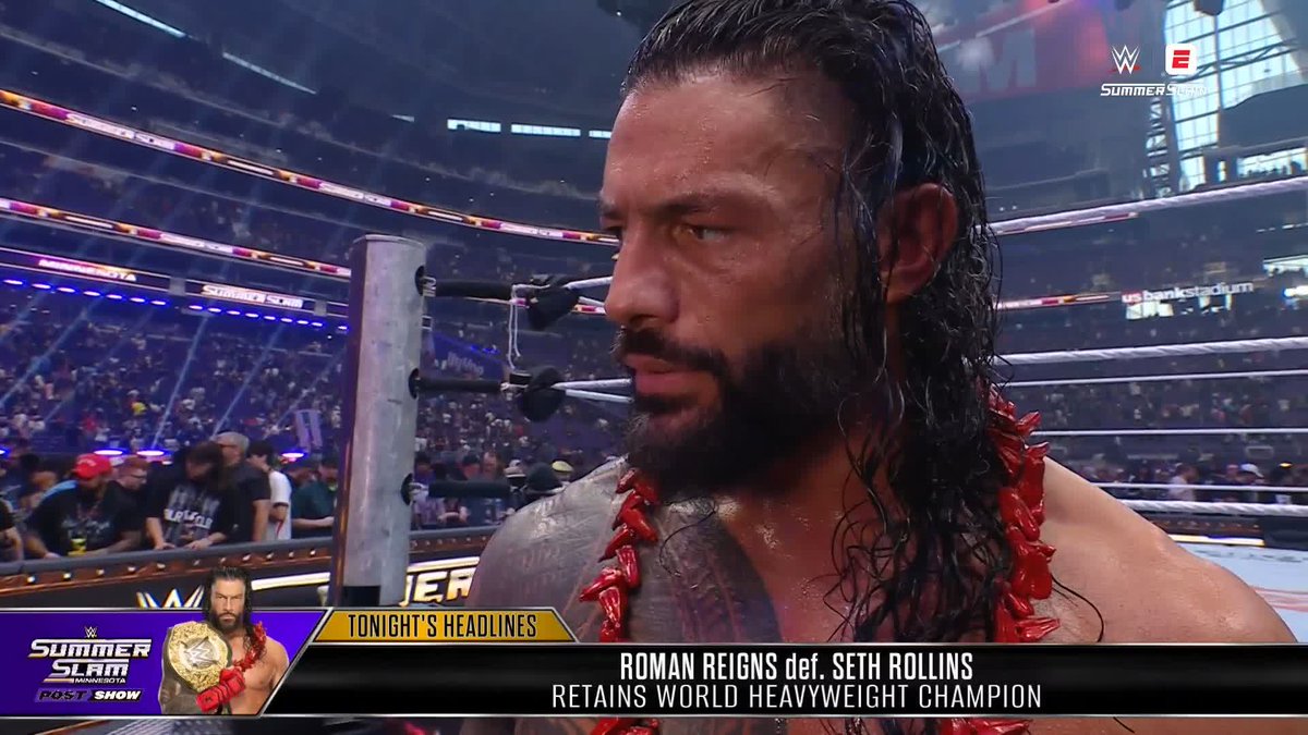 "When people left, when they were scared, when they ran off, we held the fort down." ☝️ Roman Reigns