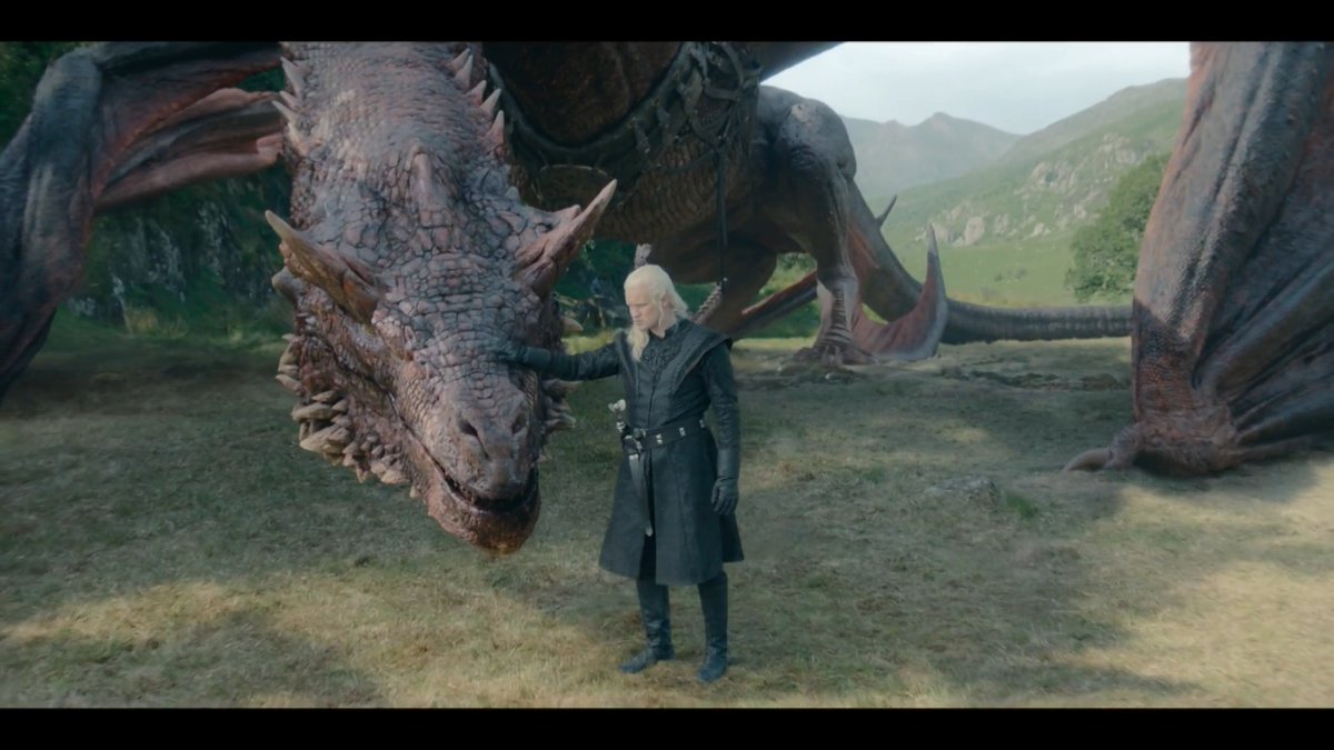 Eu começaria guerras só pra poder fazer um carinho no Caraxes 😭 Ele é bebezinho 🐉 #ACasadoDragão