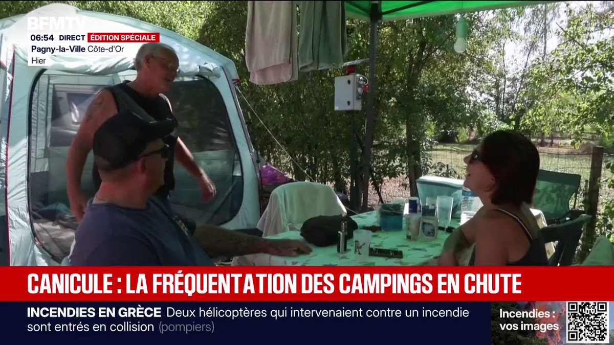 Face à la canicule et en l'absence de piscine, des campings accusent une baisse de 40 à 50% de leur fréquentation