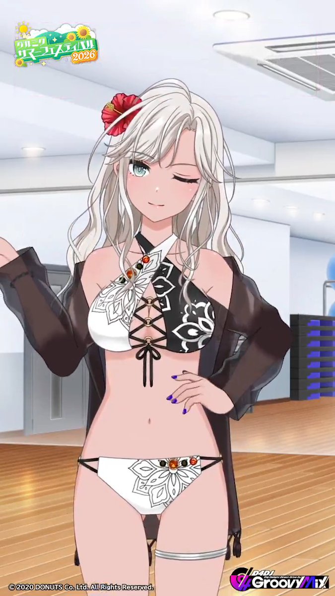 ☀️#グルミクサマーフェス2026 🌻 スペシャル衣装をご紹介👙 プチオーディションガチャピックアップメンバー💄 ★4[サザナミBea℃h]松山ダリア SPECIAL衣装交換券はグルミク Web Store にて期間限定販売中💡 #グルミク