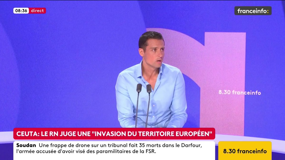 🔴 Ceuta : le RN juge une "invasion du territoire européen" ➡️ "On va se retrouver avec des régularisations de gens […] qui vont pouvoir circuler sur le territoire européen […] Schengen doit permettre la libre circulation des Européens", selon Aleksandar Nikolic, eurodéputé RN