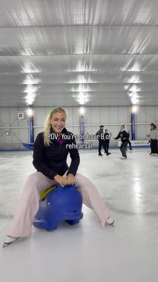 Hours and hours on the ice prepping for the show, it'll make a skater go a little crazy 🤪⛸️ #FigureSkating