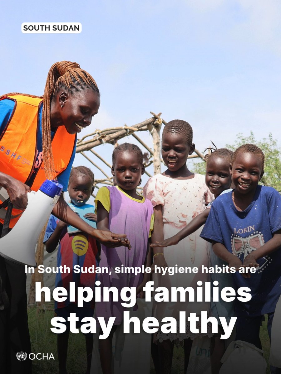 Simple hygiene, big impact. In South Sudan, families are learning vital clean living practices to stay healthy amid repeated floods. Supported by the South Sudan Humanitarian Fund, World Vision is helping protect health and dignity in Panyikang County.