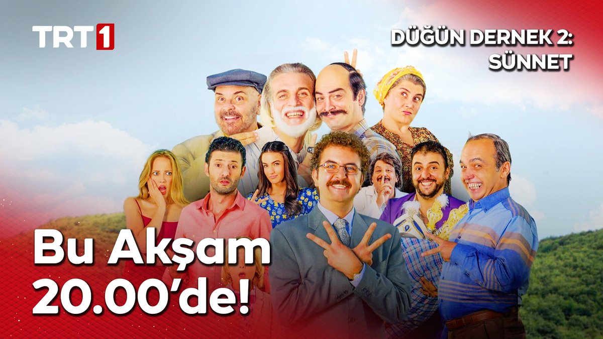 Bu sünnet düğününde hiçbir şey planlandığı gibi gitmiyor! 😄 “Düğün Dernek 2: Sünnet” bu akşam saat 20.00’de TRT 1’de! 📺
