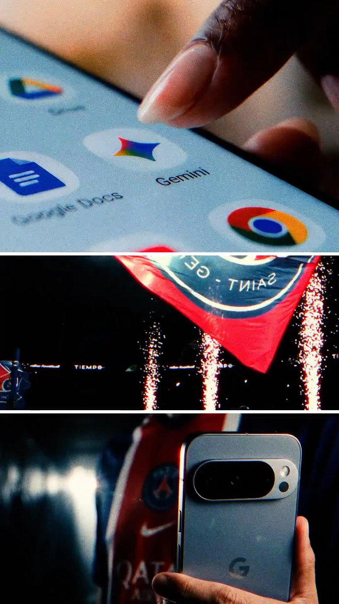 A new era in Paris! 🔴🔵 Le Paris Saint-Germain et Google sont heureux d'annoncer la signature d'un partenariat Premium jusqu’en 2029. Dans ce cadre, Google Gemini devient l'Assistant IA officiel du Club et Google Pixel devient le Smartphone officiel du Paris Saint-Germain.