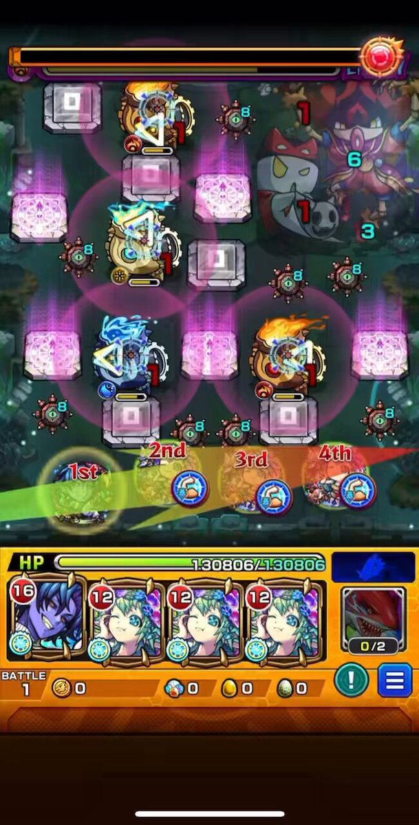 【神獣の聖域】テンリン1 ユグドラシルα3体編成でクリア！🍉 友撃＋攻撃チャージSでギリギリ雑魚にレーザーが通るようになる。 ボス削りはダメージ伸び運ゲー #ユグドラシルαチャレンジ