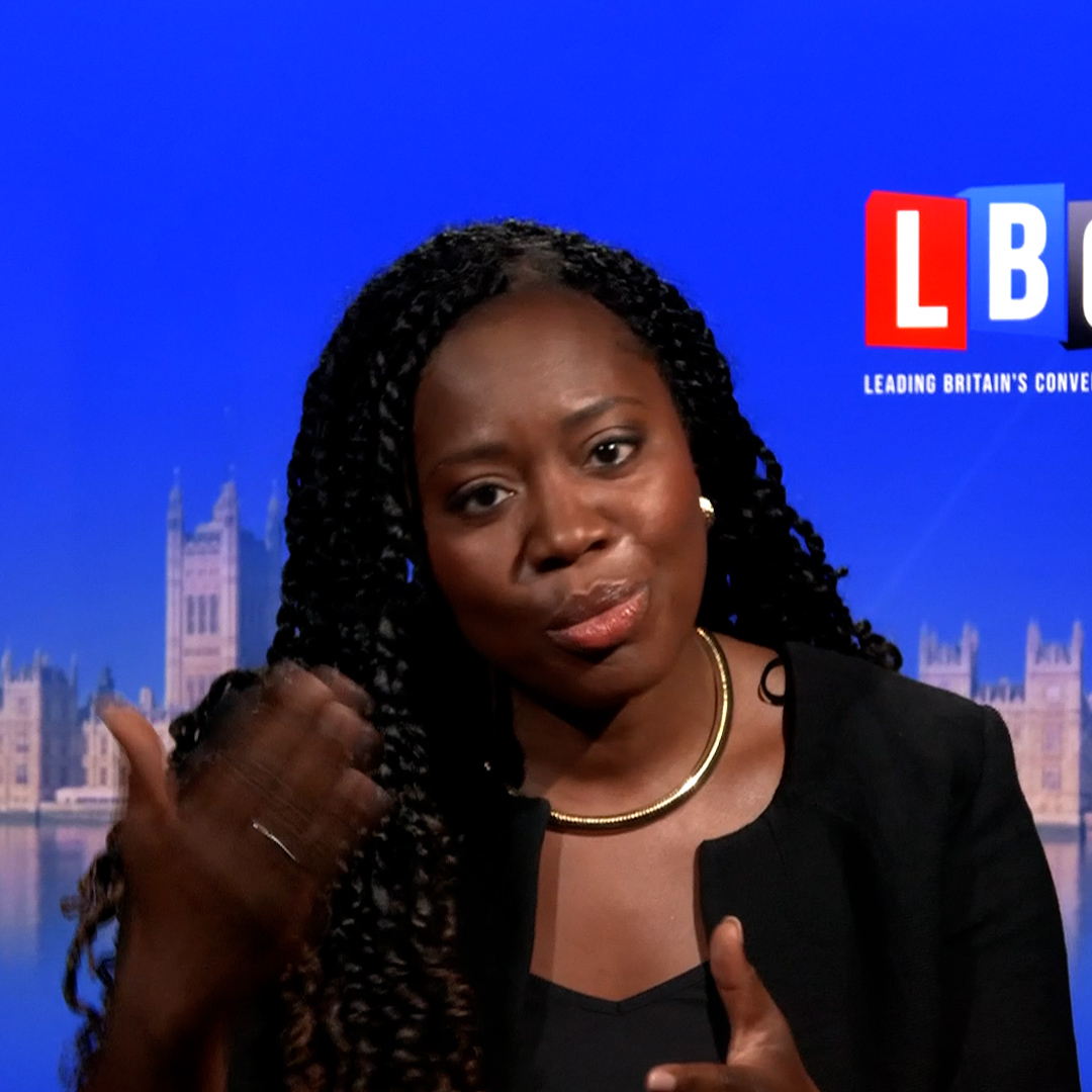 “Nick, that’s not fair.” Energy Secretary Miatta Fahnbulleh and Nick Ferrari have different interpretations of what the Prime Minister said about his plans to tackle migration.
