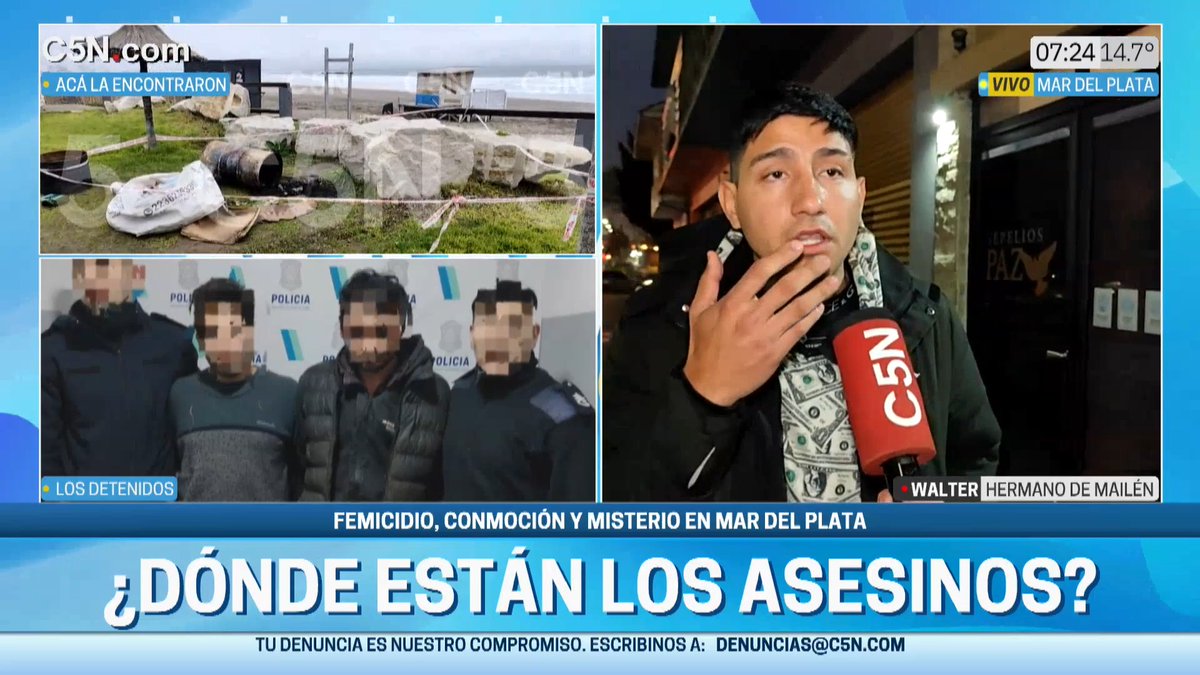 Femicidio, conmoción y misterio en Mar del Plata: la palabra de Walter, el hermano de Mailén Jime Paternoster 📲 #C5N en vivo: