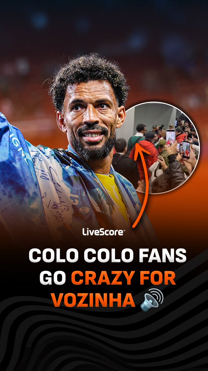 Vozinha ➡️ Colo Colo ✅ Fans in Chile go crazy as Vozinha arrives to complete his transfer to Colo Colo.