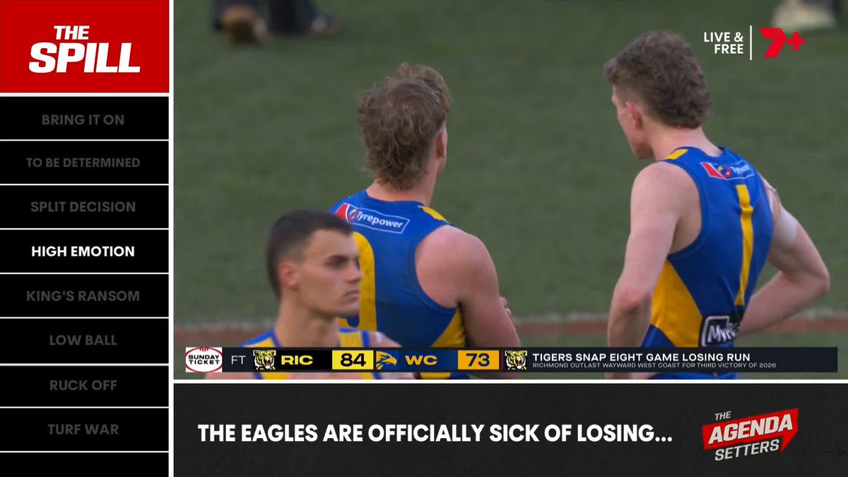 "Given the choice between players high-fiving, smiling and laughing after a game and this (Willem Duursma's post-game emotions), I'd take this every day because it shows you that the players care." 🗣️ Nick Riewoldt on Willem Duursma's post-game emotions