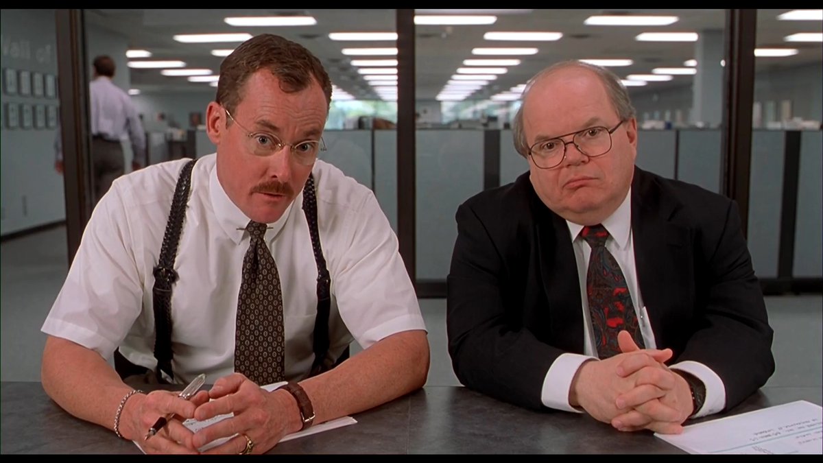 John C. McGinley had just three days to film all his scenes in Office Space (1999) So they mostly ad-libbed it. "What would you say...you do here?" 😂🤣 Happy birthday, John