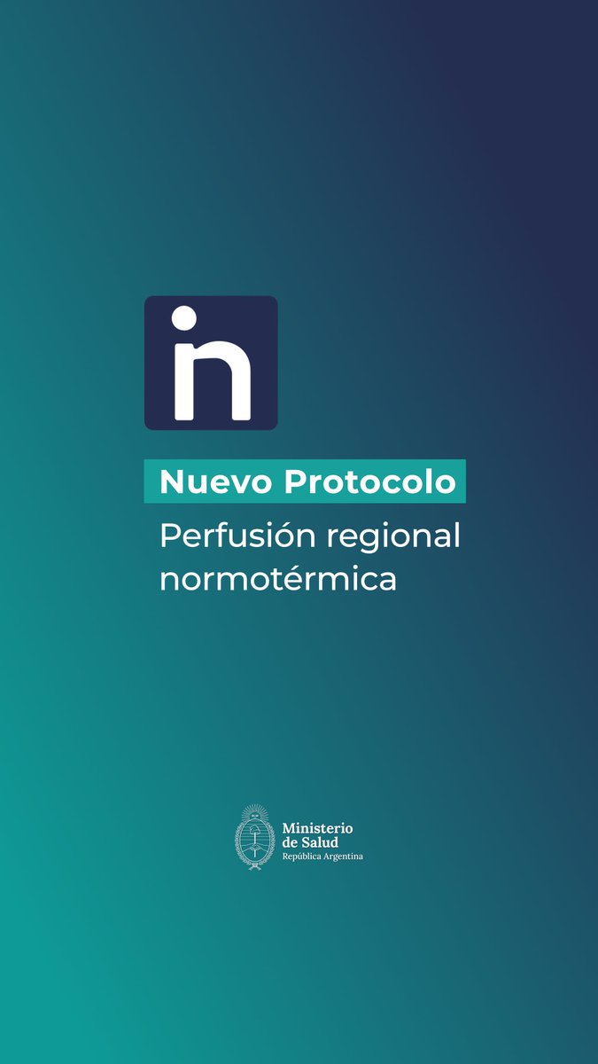 UNA MEDIDA PARA FORTALECER LA DONACIÓN DE ÓRGANOS EN TODO EL PAÍS Argentina aprueba el protocolo de Perfusión Regional Normotérmica, una técnica de vanguardia que permite preservar mejor los órganos, ampliar su disponibilidad y mejorar los resultados para quienes necesitan un trasplante. Se establecen criterios técnicos comunes para poder aplicar la práctica en los procesos de donación en asistolia controlada. Los equipos de procuración y trasplante podrán trabajar bajo un mismo estándar en todo el país, aprovechando mejor cada oportunidad de donación. Este avance fue construido por el INCUCAI junto con especialistas y representantes de todas las provincias. Evidencia científica, capacidad técnica y coordinación federal para transformar la innovación médica en más oportunidades de vida para los argentinos.