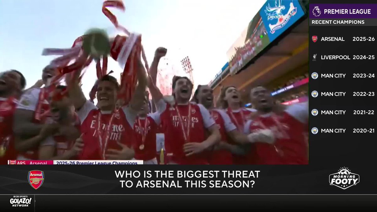 Who poses the biggest threat to Arsenal as they look to defend their Premier League title? 🏆 Michael Lahoud, Geoff Shreeves, and Stefano Fusaro name their likely challengers ⚔️