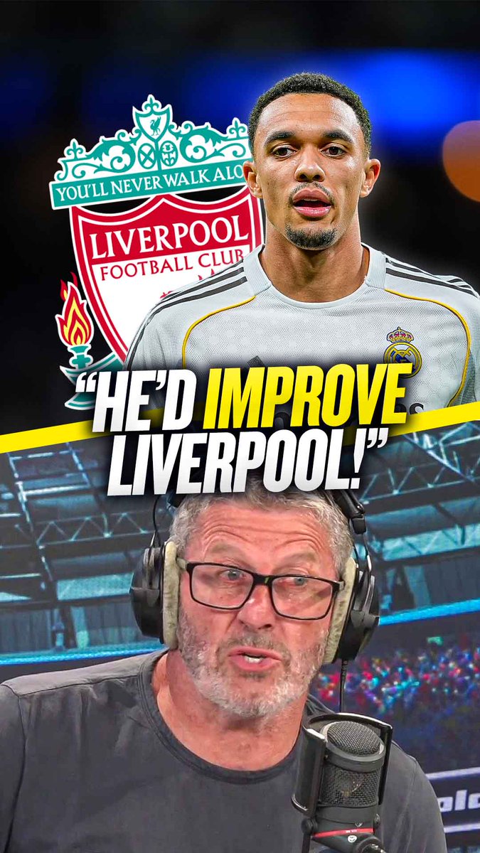 ✅ "He'd absolutely improve Liverpool!" 🙏 "He should be welcomed back through the door with open arms!" Andy Townsend urges #LFC to bring Trent Alexander-Arnold back to Anfield this summer if he's available! 👀