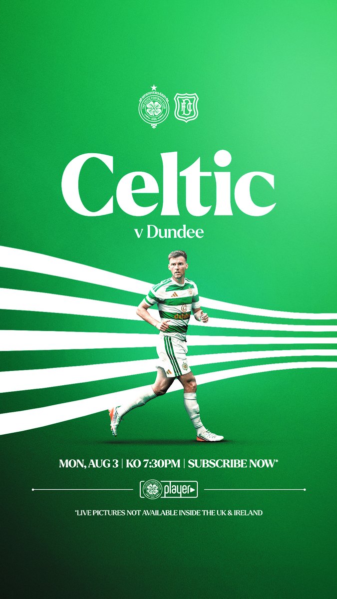 Paradise is ready for Flag Night. 🏟️🏆 We are live tonight from 7pm CPT, with the Bhoys beginning their defence of the Premiership title. Watch live on #CelticPlayer outside the UK & Ireland. Live audio is available in the UK & Ireland. 🍀 #CELDUN | Celtic Football Club🍀