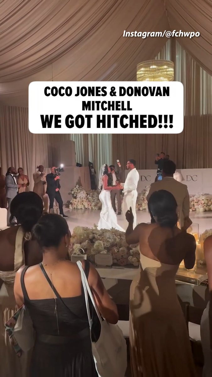 Wedding bells are ringing for Donovan Mitchell and Coco Jones. The Cavaliers star and Grammy-winning R&B singer are officially husband and wife! ๐ฅ: Instagram / fchwpo
