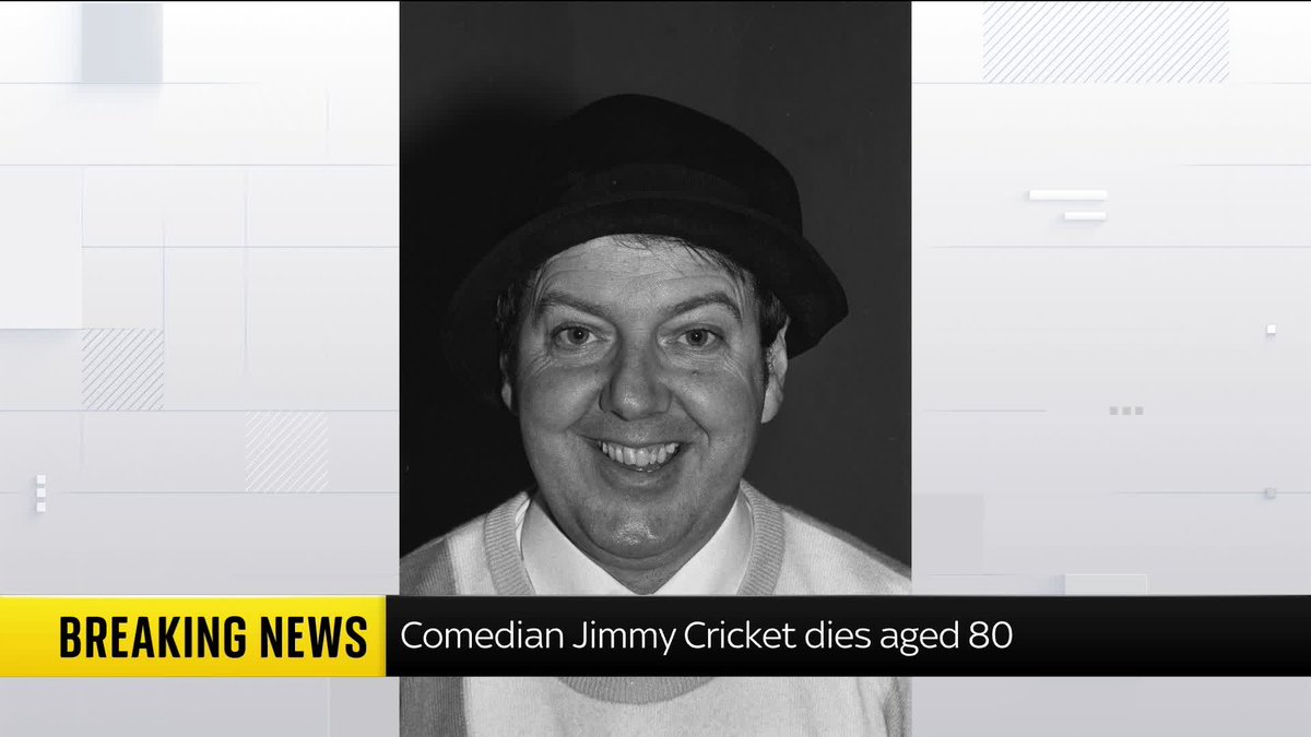 BREAKING: Comedian Jimmy Cricket dies aged 80. He was known for his clean, family-friendly stand-up comedy and his famous catchphrase, 'and there's more' 📺 Sky 501, Virgin 602, Freeview 233 and YouTube