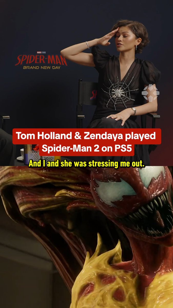 Zendaya did not let Tom Holland help her while playing Marvel's Spider-Man 2! (via IGN BENELUX) #SpiderMan