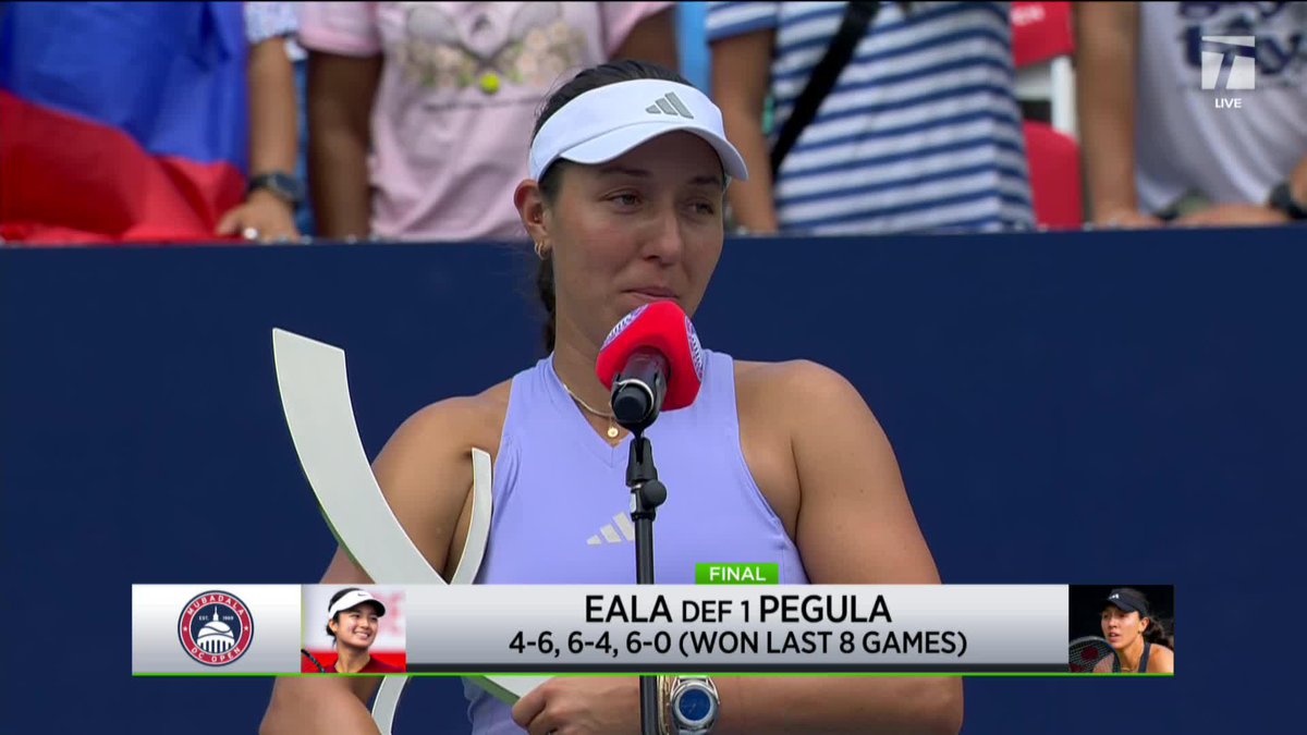 “To all the Filipino fans that came out.. you guys are helping grow tennis all over the world.” It was a special for Jessica Pegula to return to the place where she won her first title 🥹📍🫶 #MubadalaDCOpen