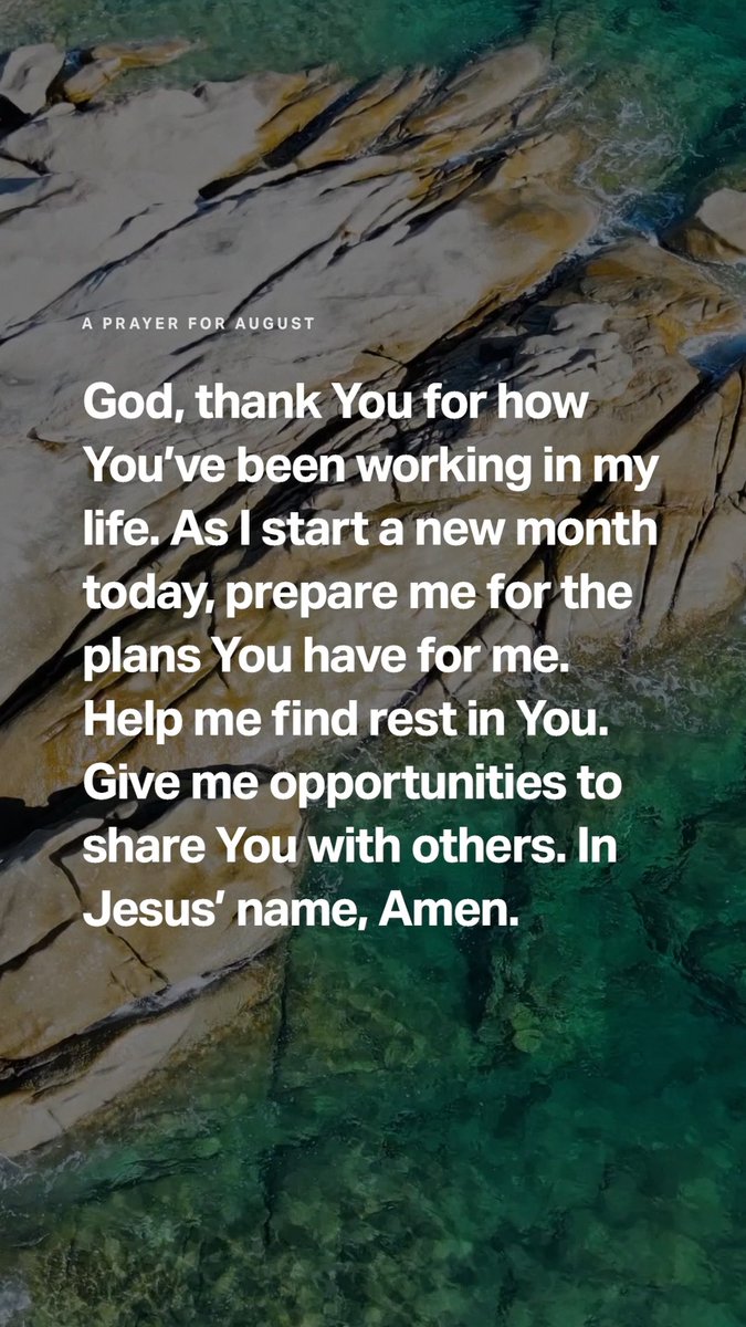 Spend a few moments in prayer today over the month of August. What could God be preparing you for this month? How can you find rest in Him? Save this prayer so you can revisit anytime!