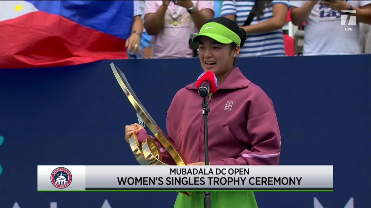 “I feel all the love.” 😊 Alexandra Eala speaks as the 2026 Washington DC champ 🏆 #MubadalaDCOpen