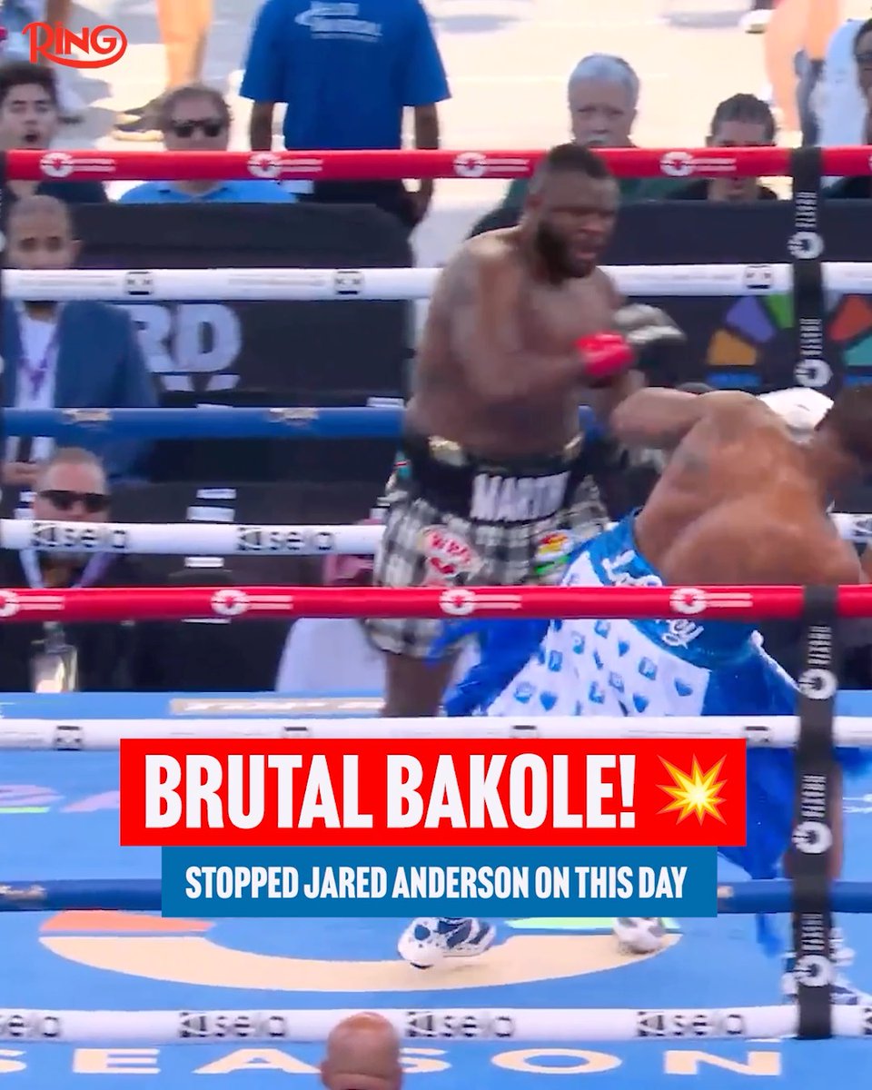 Martin Bakole showed no mercy vs Jared Anderson, stopping him inside five rounds on this day in LA 😤