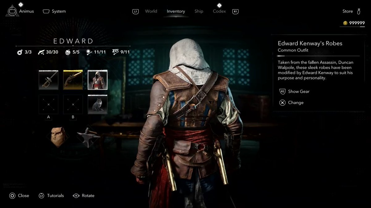 Here is a look at the Hide Gear / Hide Blowpipe feature in Assassin's Creed Black Flag Resynced! The feature will be added tomorrow with Update 1.0.6!