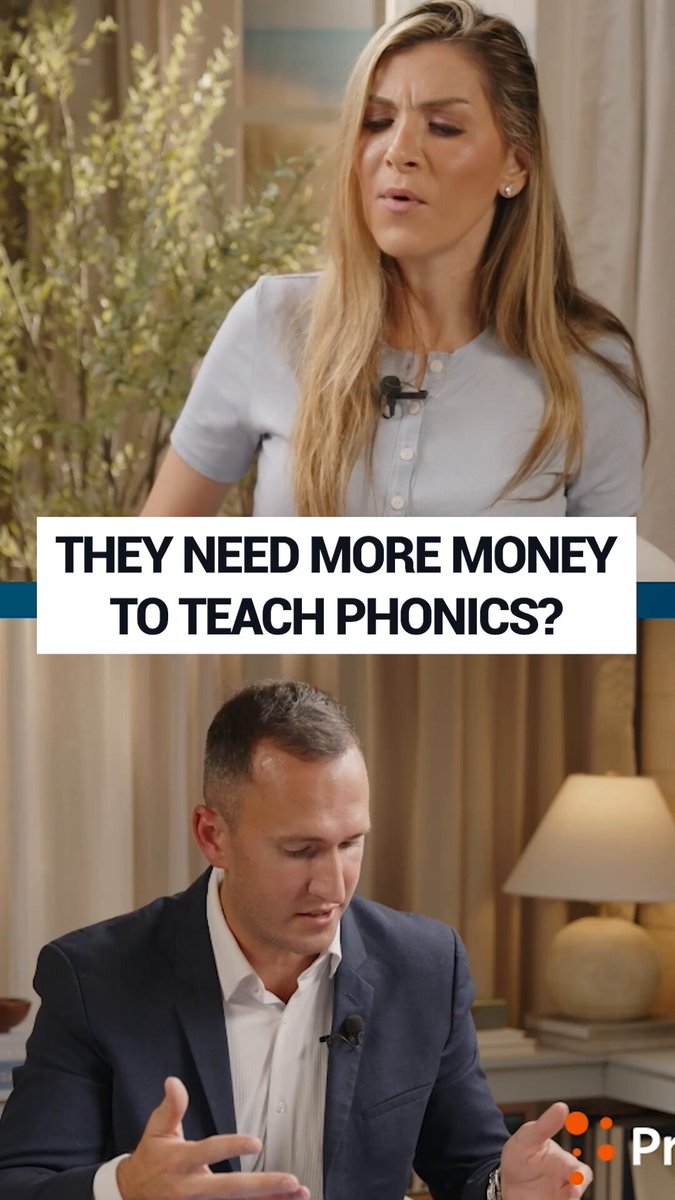 Schools are spending around $21,000 per student, and now they claim they need even more money to teach phonics, something Americans were doing successfully nearly 200 years ago with a simple McGuffey Reader. The answer is always the same: Give us more money, ask fewer questions, and never demand results. Then, when parents want proof that children can actually read, standardized testing is suddenly called "racist." This is not a funding problem. It is a broken system protecting itself from accountability while generations of children pay the price. PragerU Kids is helping solve America's education problem. | Corey A. DeAngelis, school choice evangelist Watch here: