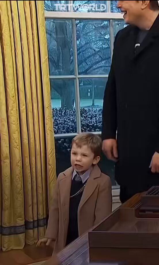 Elon Musk's bring your kid to work day took an unexpected turn when four-year-old X A A-Xii made his presence known in the Oval Office — stealing the spotlight from President Donald Trump and even bluntly telling him to "shush your mouth"