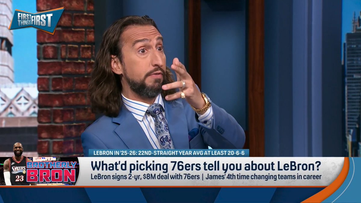 “I’m not saying LeBron James loves basketball more than anybody else. But I’m saying no one’s ever loved it more. I’m saying he absolutely just loves playing the game.” nick wright reacts to LeBron picking the 76ers: