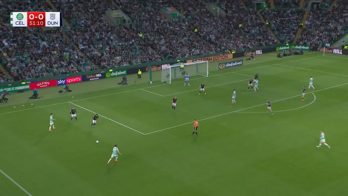 🎙️ “That has given Celtic Park a much-needed lift!” Benjamin Nygren heads the hosts in front against Dundee ⤵️