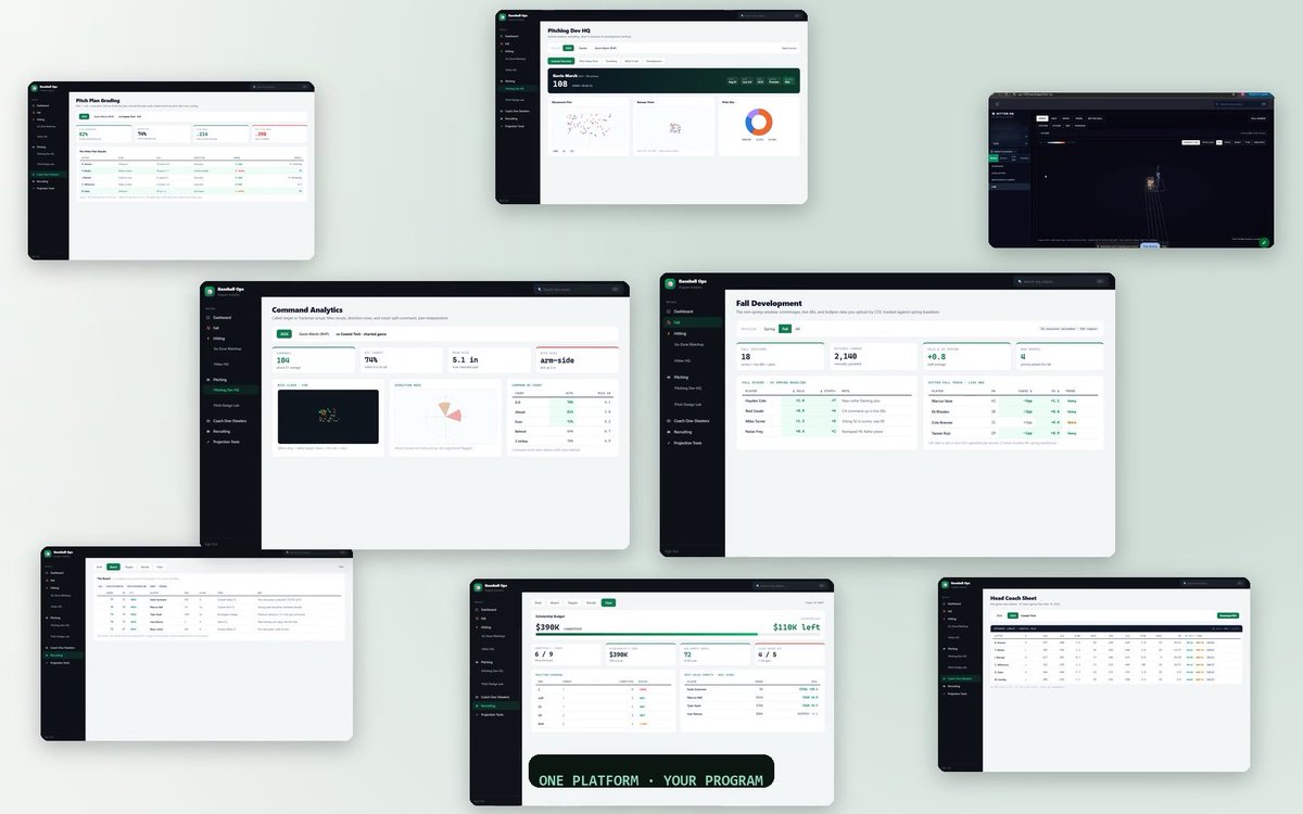 Hire me to build your Analytics Department. - Customized to what metrics you want to see and how you want them to be interpreted - Adaptable to your resources - Can be an all-in-one or a combination of specific tools - Make your coaches and yourself more efficient and more effective - Your program’s version will be it’s own unique platform with its own models, design, stats, visuals, etc - Optional predictive models, scrapers, and other features - Constantly updated and improved