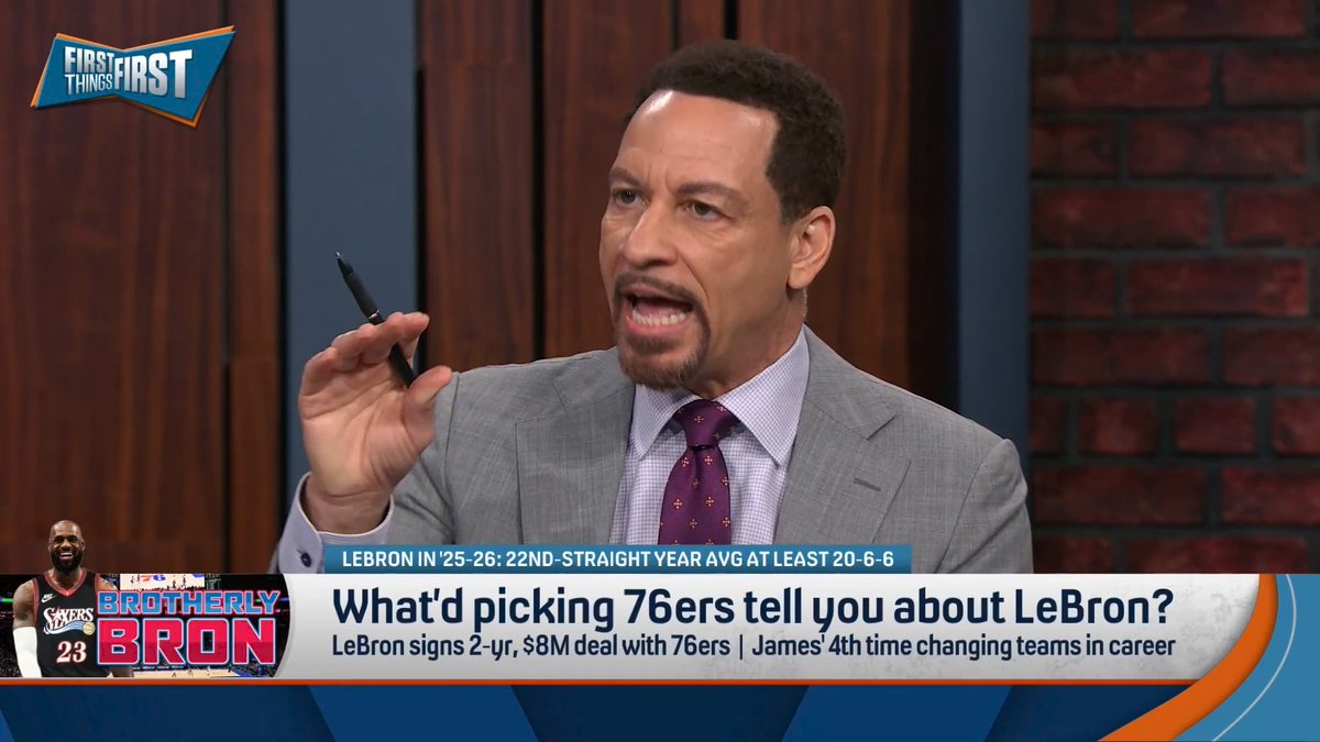 .Chris Broussard had three takeaways from LeBron picking the 76ers 👀 1. Winning is priority #1 2. Legacy/GOAT conversation matter 3. He’s fine playing the same role he played in LA