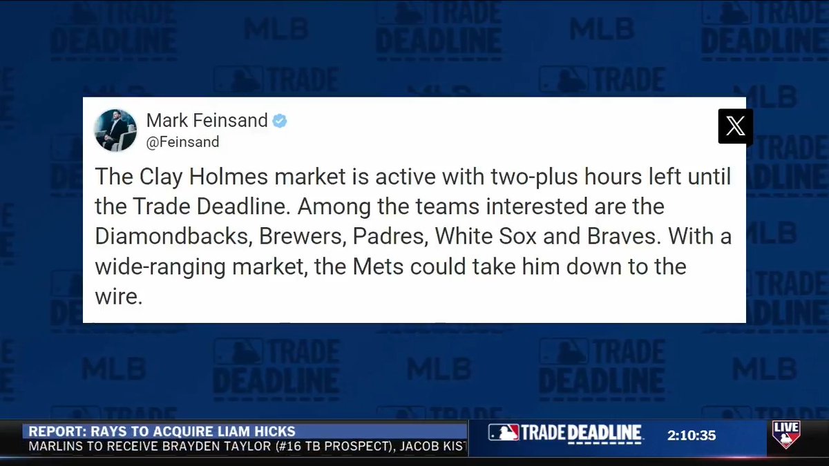 "When you're getting Clay Holmes, you're getting somebody who has been in the highest pressure-packed situations at the backend of a game. Nothing is too big for him." #MLBTonight breaks down the latest in the market for the Mets hurler. MLB Network + CohnReznick