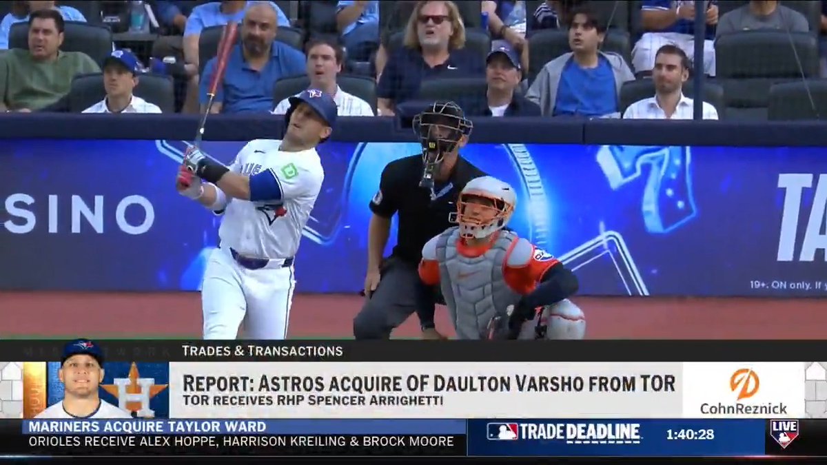 Daulton Varsho ↔️ Spencer Arrighetti Mark Feinsand talks through both sides of the Blue Jays-Astros reported trade. MLB Network + CohnReznick