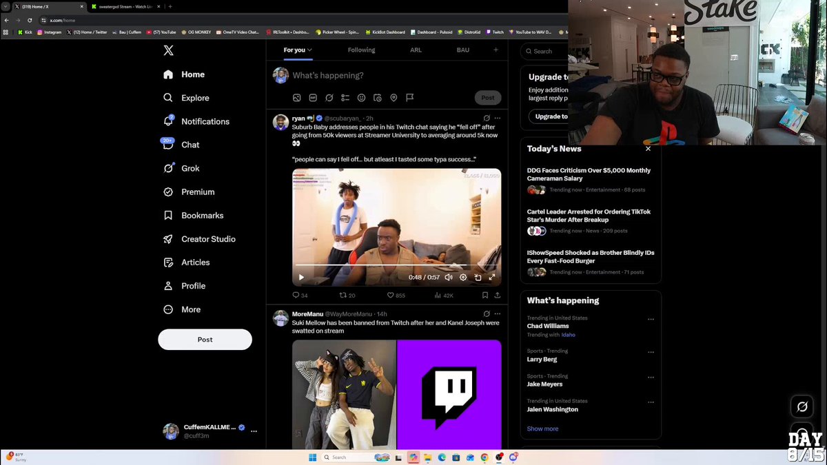 Cuffem SNEAK DISSED Kanel Joseph saying that nobody knows him irl👀 "i be watching these twitch n*ggas mane i ain't even gon say no names... i be watching these n*ggas y'all could just put it together" "when these n*gga go out in public i don't see nobody asking to take a picture with these n*ggas gang" "n*gga i went to the fair took like 100 pictures gang that's real motion.. these n*ggas go to the fair and only get like 3 pictures taken my n*gga like gang nobody watch y'all n*ggas... nobody see y'all clips"😬