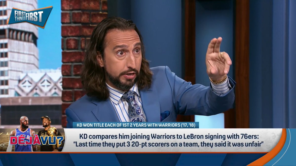 “It is an absurdity to act like LeBron... is at the level in 2026 that Kevin Durant was in 2017 and I think it’s even more absurd to act like this Sixers team is in the vicinity of the 73-win defending back-to-back Western Conference Champion GSW.” nick wright explains:
