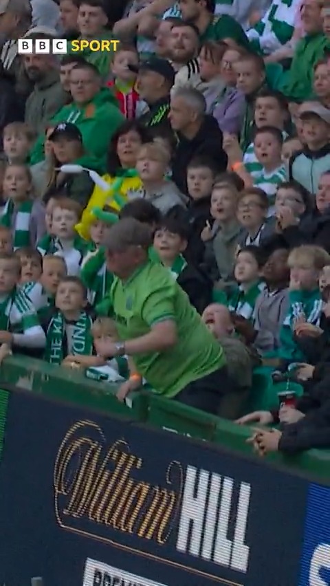 A bullet header from this Celtic fan! 😂 #BBCFootball