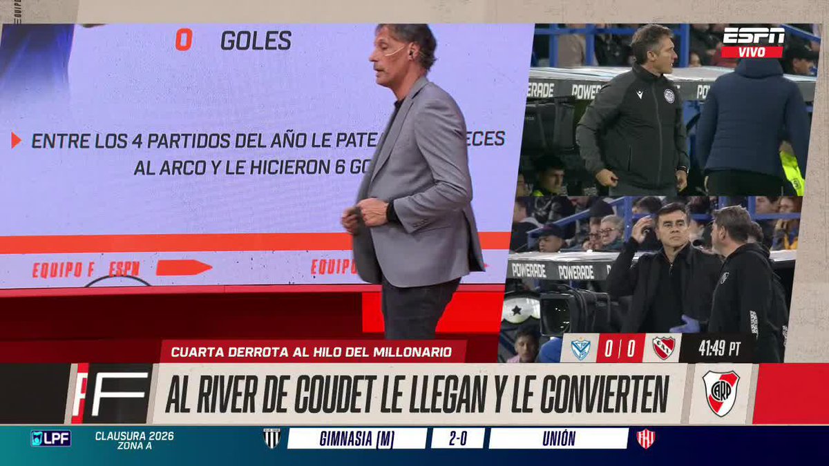 LA POCA EFECTIVIDAD DE RIVER: Los números del equipo de Coudet que sumó su cuarta derrota al hilo. ▶️ Mirá #ESPNEquipoF en el Plan Premium de #DisneyPlus