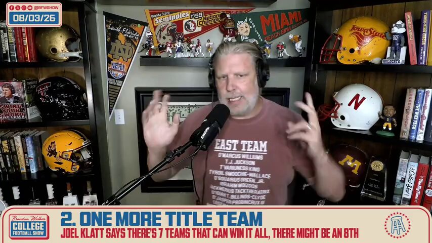 On Pardon My Take, Joel Klatt said there are 7 teams that can win a national title Brandon has an 8th he thinks is a sneaky threat...
