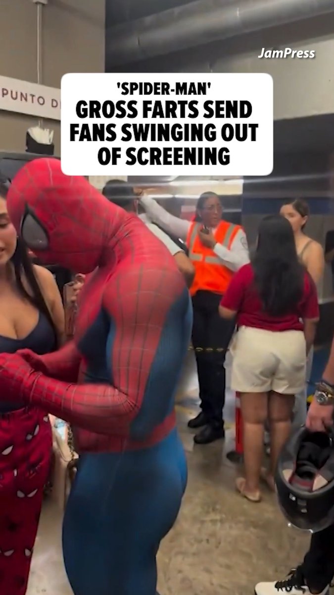 🤢 "Spider-Man" fans evacuate theater over moviegoer's smelly farts. Credit: JamPress