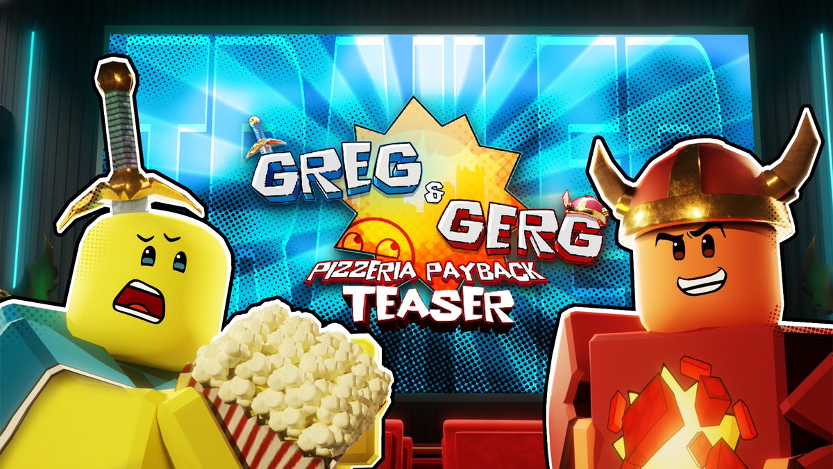 First teaser for ‘Greg &amp; Gerg: Pizzeria Payback’ by Bloximations has been released. 🍕 The full trailer drops August 8th.