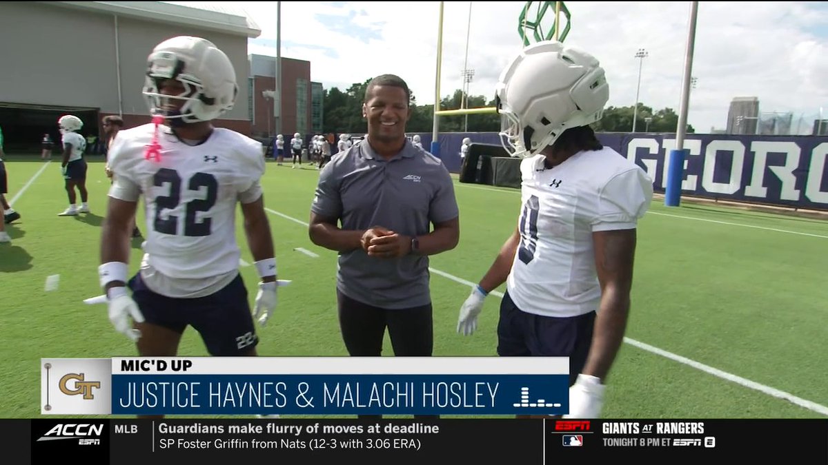 This Georgia Tech Football RB duo is special 🔥 Roddy Jones has Justice Haynes and Malachi Hosley mic'd up 🔉