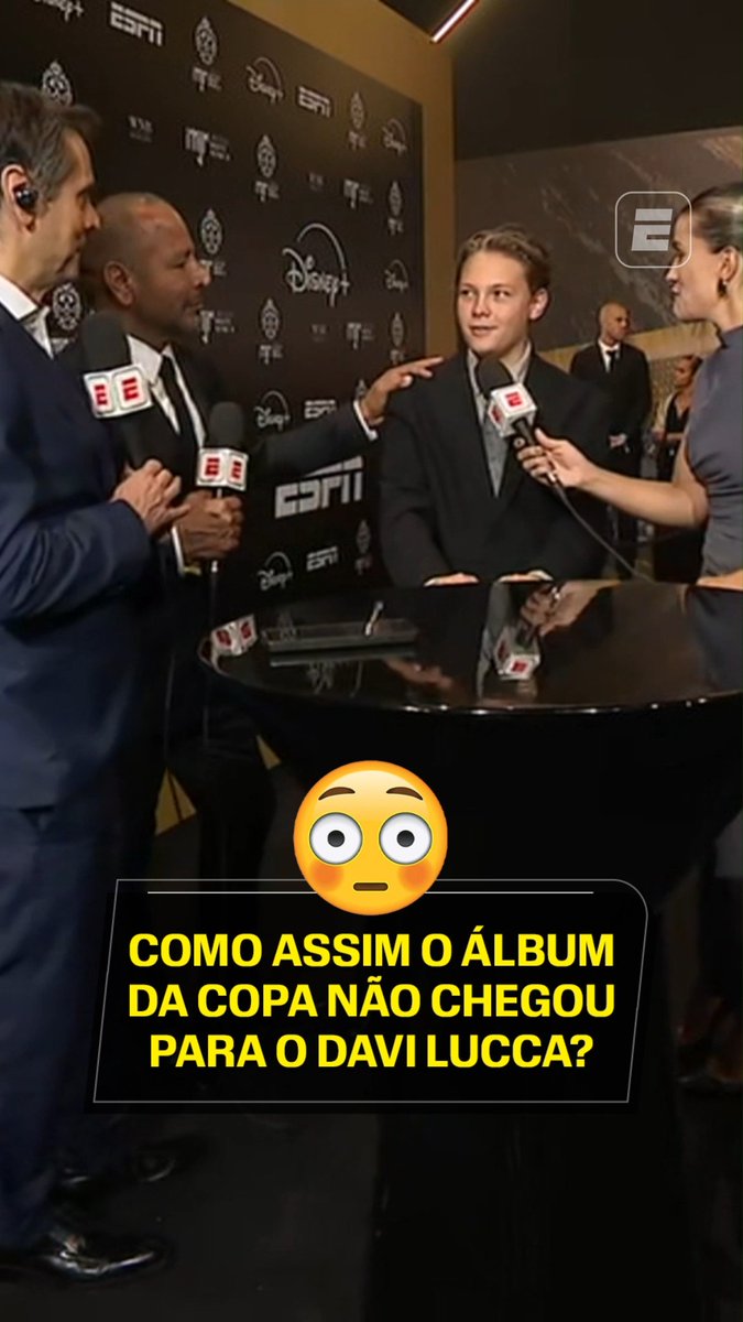 😅 “Álbum da Copa do Mundo? Não gosto muito, não. Eu parei de colecionar o álbum da Copa porque o meu não chegou. Eu pedi um para Barcelona, mas não entregaram. Comprei digital. Mas era de se esperar… Bem duvidoso de onde eu comprei.” 🎙️ Davi Lucca, filho de Neymar. 🎥 ESPN Brasil