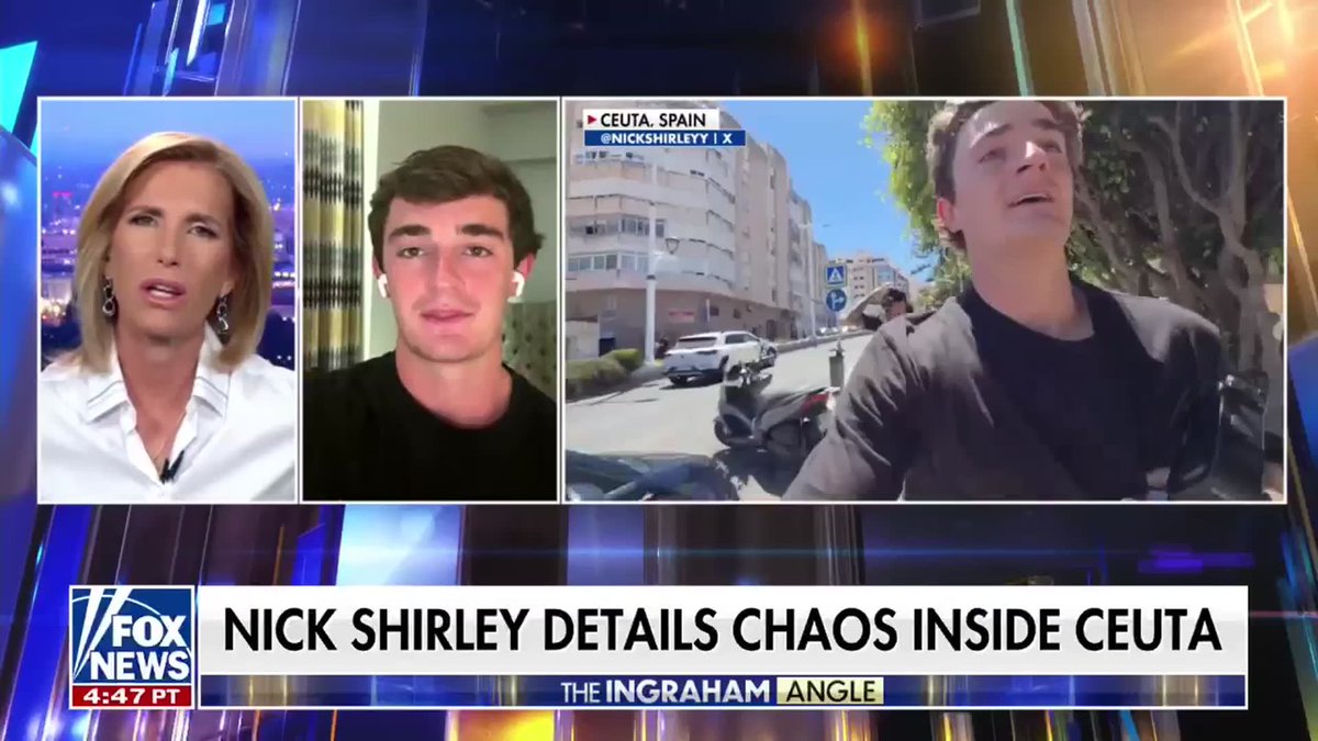 NICK SHIRLEY: "Why didn't the women come here?" MOROCCAN MIGRANT: "Women are in the house, like it says in Islam." Nick shirley came face-to-face with the men who illegally broke through the Spanish border and asked them why they came there, why they refuse to leave, and why they didn't bring their families. "If you had no job, no money inside of your country, why would you leave your wife there?" "The Moroccan government let them through, and then the Spanish government literally opened up the gate for them." Laura Ingraham reacts: "This is conquest. This is not just looking for a better life. It's clear they've got a goal."