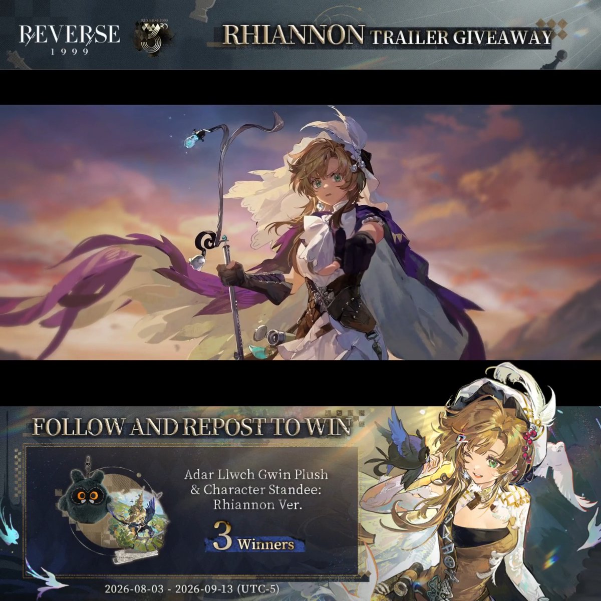 Rhiannon Trailer - Free as a Bird | Reverse: 1999 We celebrate courage in all its forms: the courage to confront ourselves, and the courage to take the first step. Yet, simply to exist is a courage of its own. [Giveaway] 1. Follow Reverse: 1999 | 3rd Anniv Ver. Aug. 13th 2. RT before Sept.13th