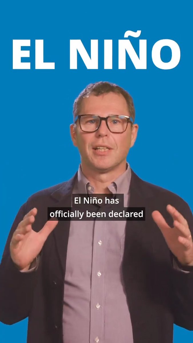 Forecasts don't stop droughts or floods. But they do give us time to act. WFP is working with governments and partners around the world to help communities prepare for the impacts of #ElNiño before they escalate into food crises. Hear more from WFP's expert Richard ⤵️